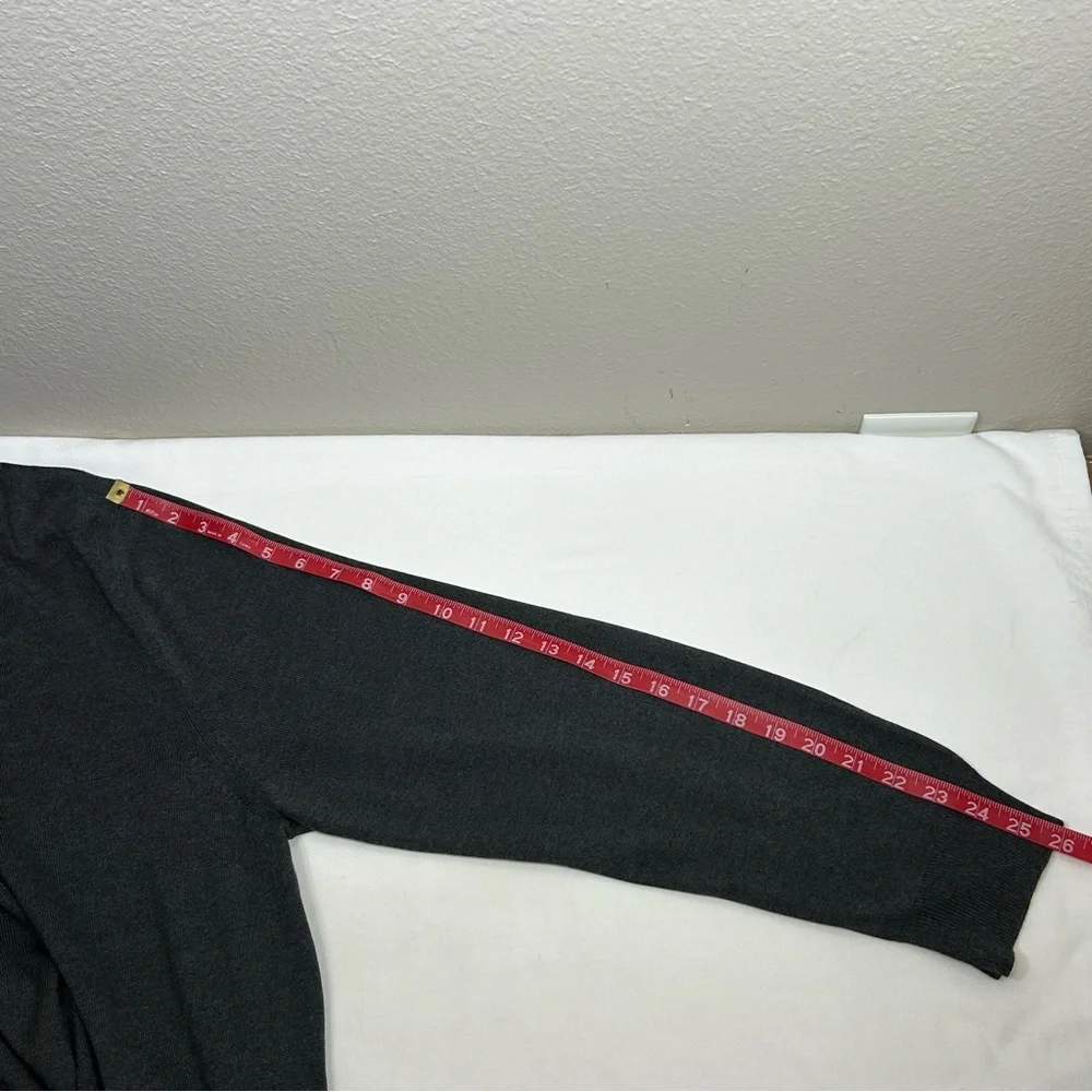 Banana Republic Silk Cashmere Charcoal‎ Luxury V Neck Versatile Sweater XL